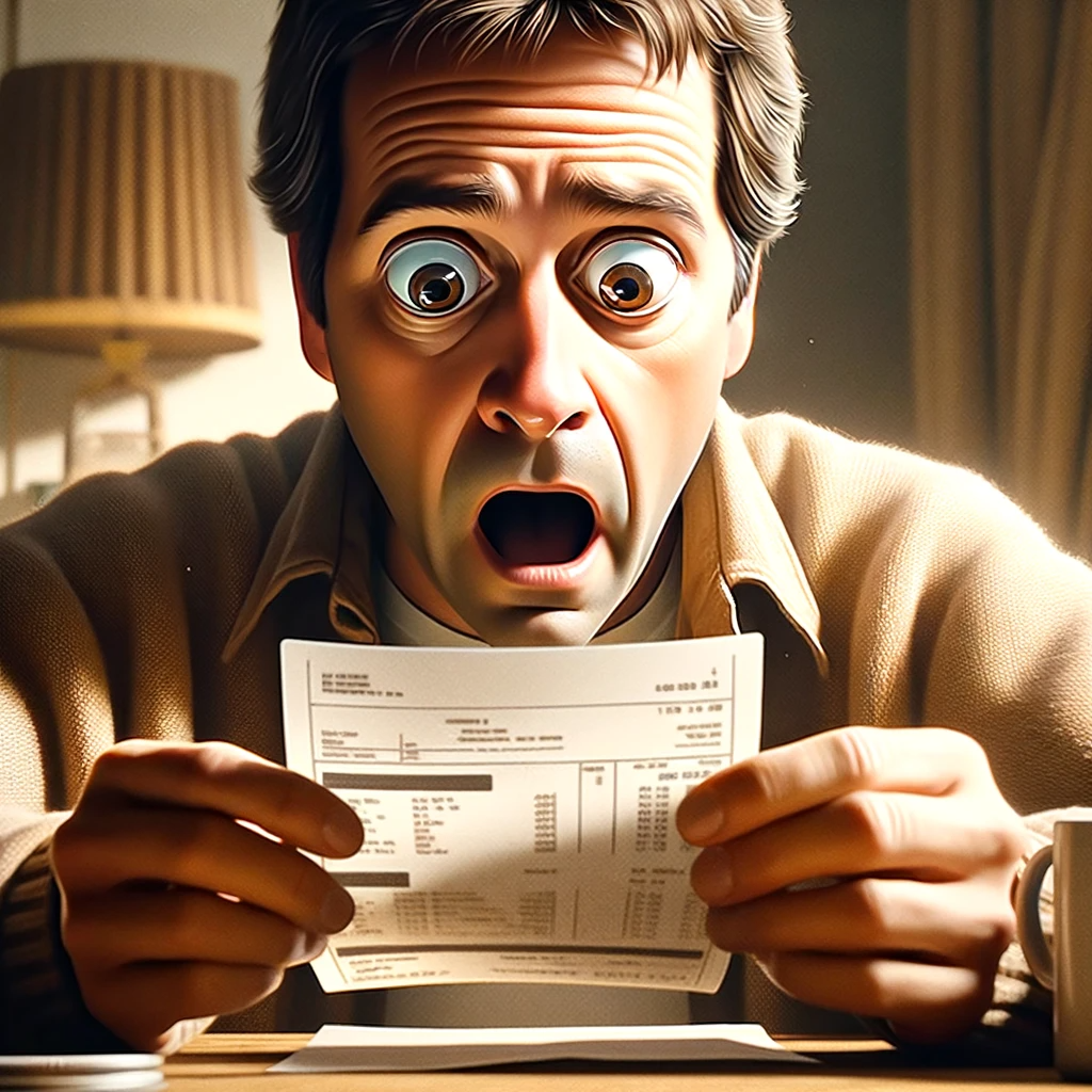 Why is my utility bill so much? A screen capture of utility bill