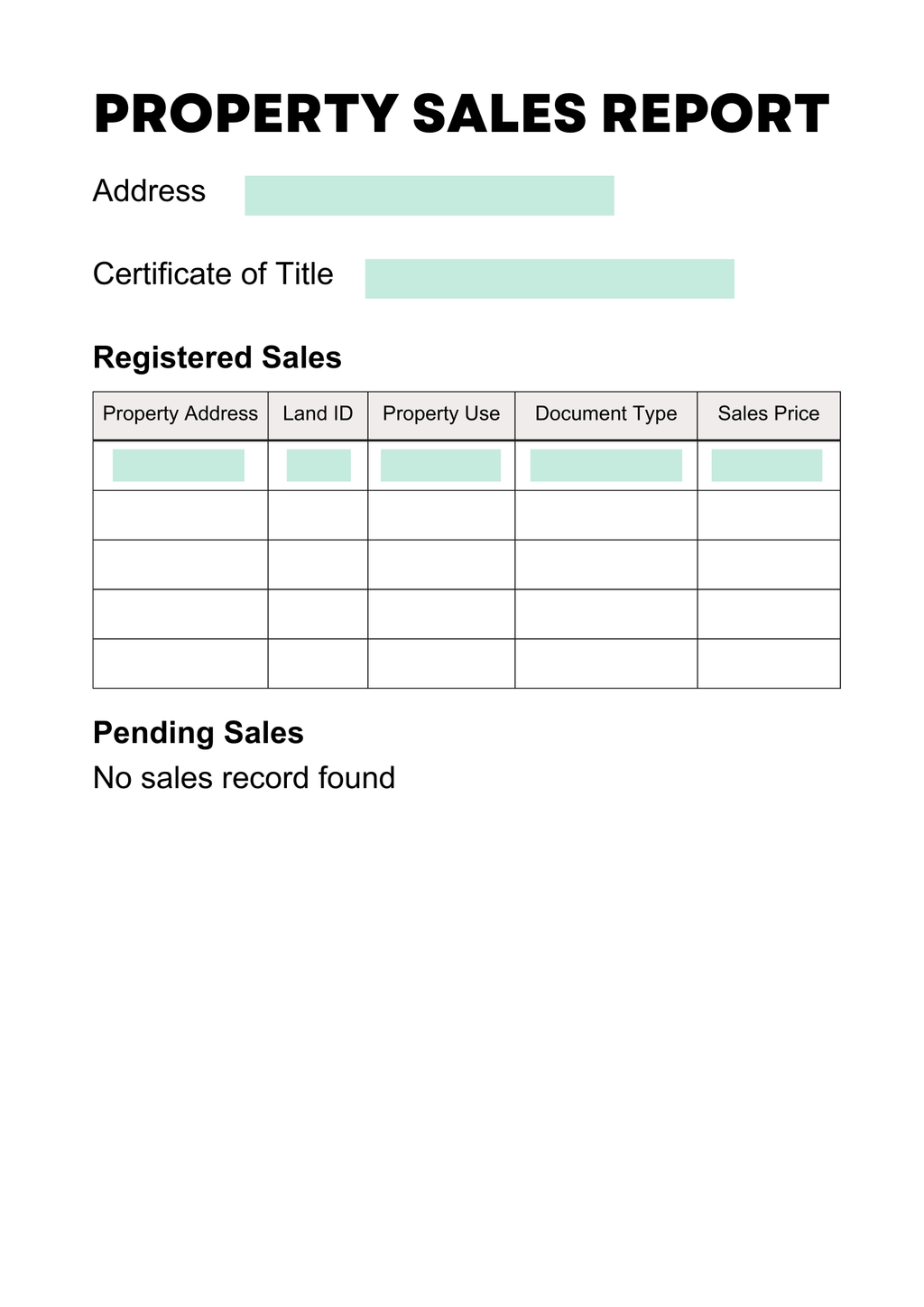 Cover image for Extract Data from Property Sales Reports