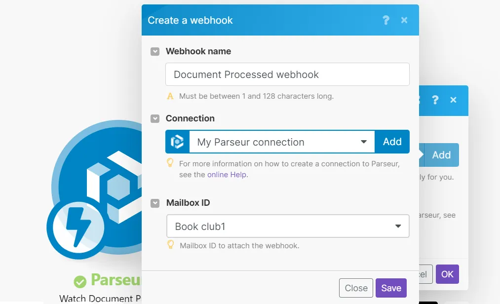 Voeg Parseur toe als module in Make