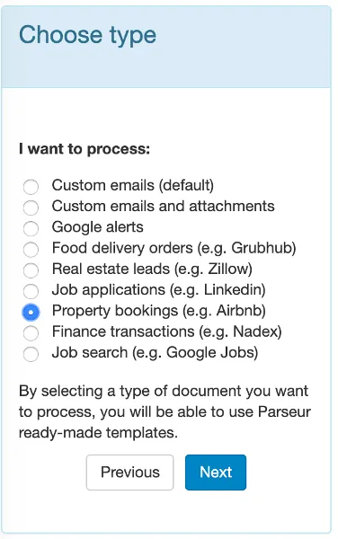 Sélectionnez Réservation de propriété A screen capture of property booking