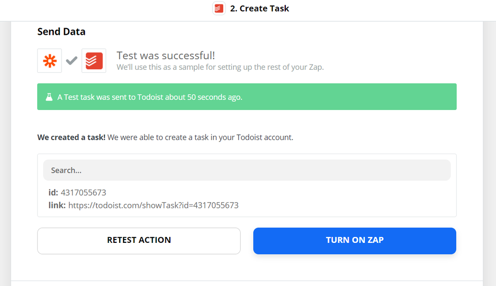 发送测试任务至 Todoist 发送测试任务至 Todoist